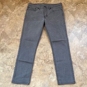 Levi's 511 Men's Charcoal Gray Straight Jeans 34 X 32